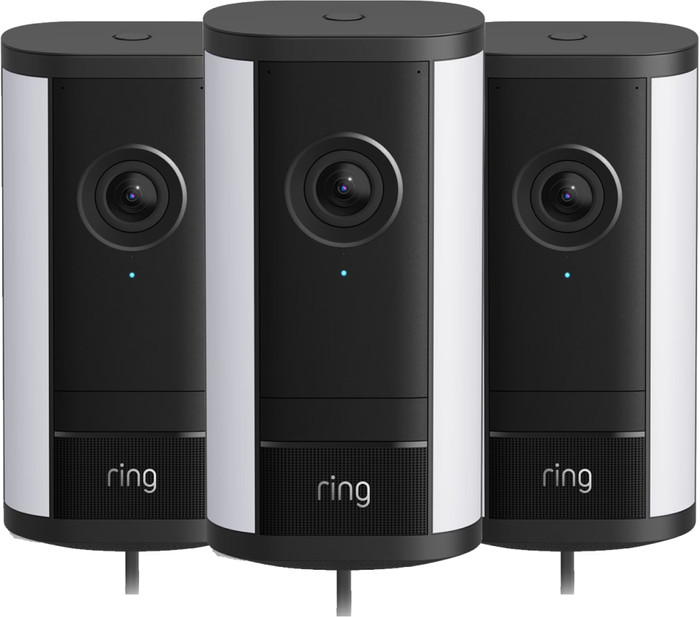 Ring Spotlight Camera Pro 2e Generatie Bedraad Zwart 3-Pack Main Image