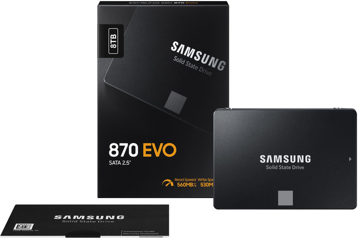 Samsung 870 EVO 2,5 inch 8TB product in gebruik