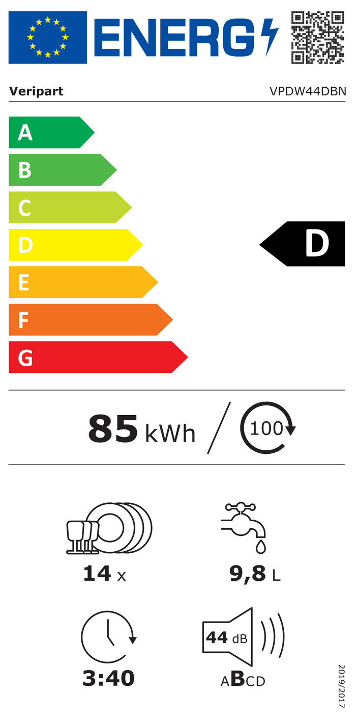 Veripart VPDW44DBN energielabel