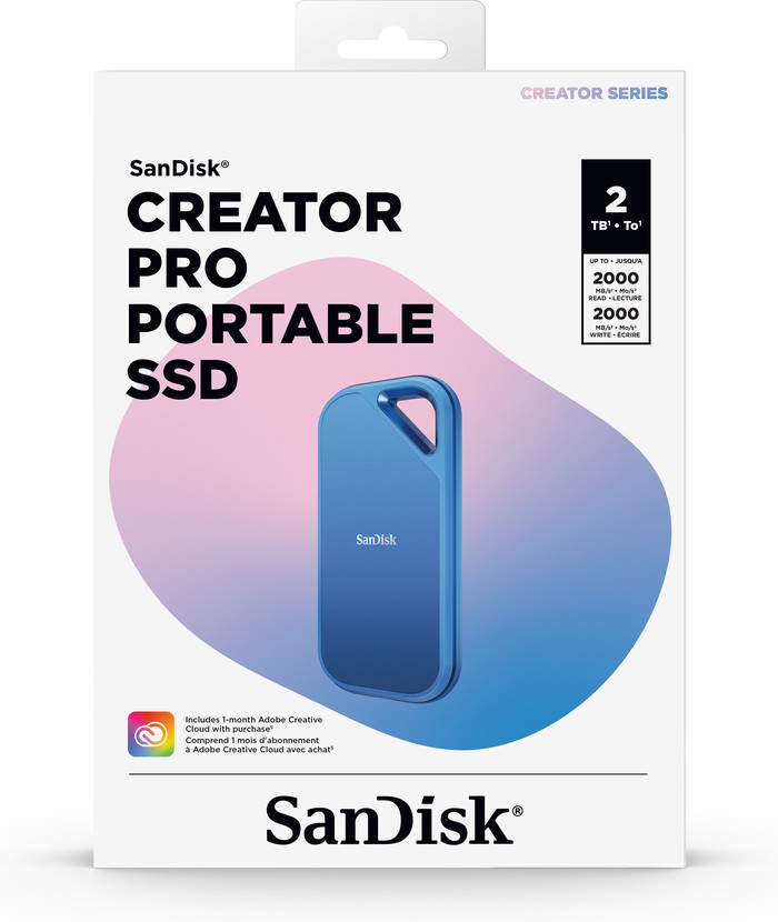 SANDISK Creator Pro Portable SSD 2TB verpakking