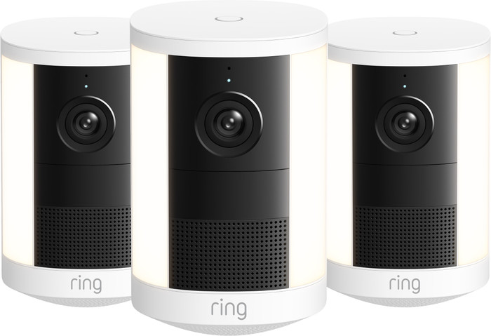 Ring Spotlight Camera 2e Generatie Batterij Wit 3-Pack Main Image