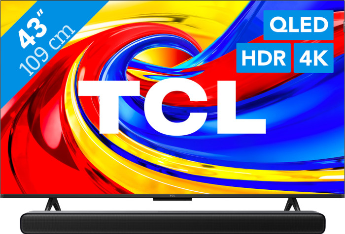 TCL 43" QLED P79L 4K (2026) + TCL S45H 2.0 Soundbar Main Image