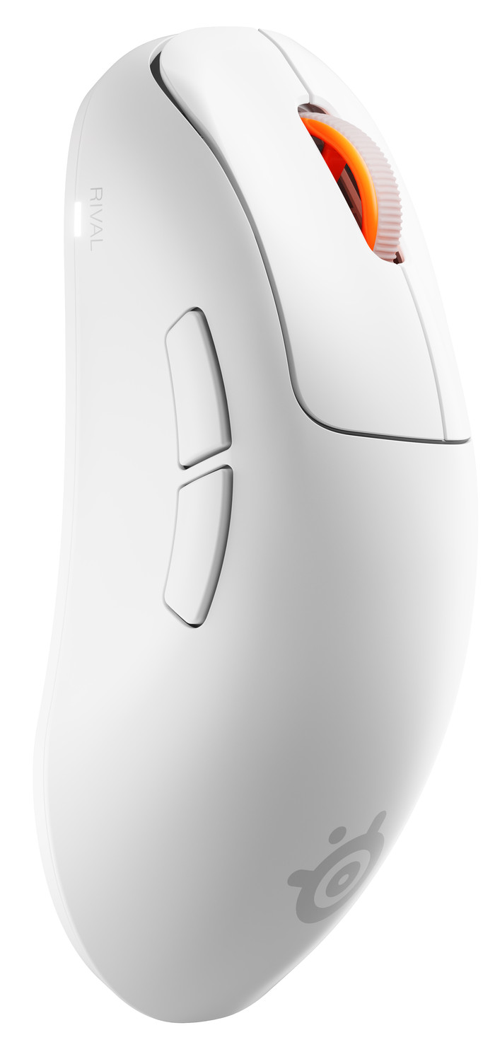 SteelSeries Sensei Pro WL Draadloze Gaming Muis Wit linkerkant