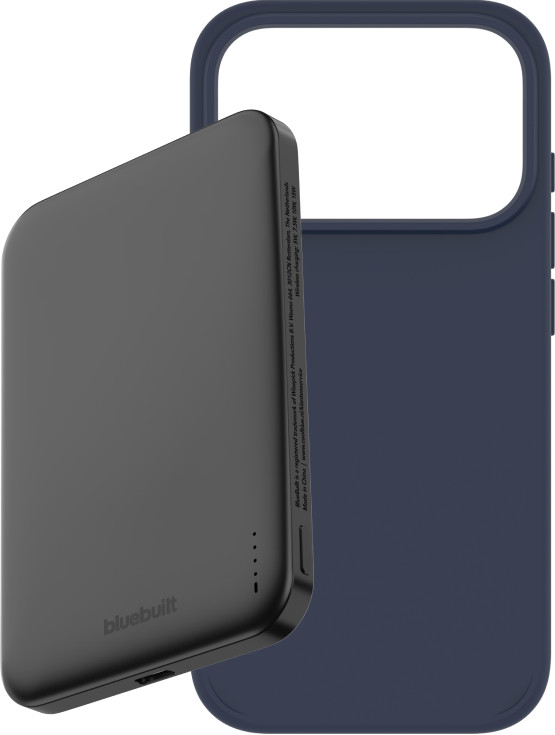 BlueBuilt MagSafe Hoesje iPhone 18 Pro Blauw + Powerbank 5.000 mAh Grijs Main Image