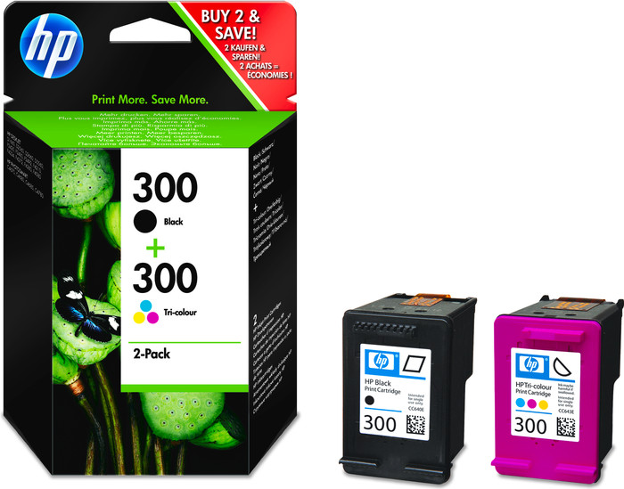 HP 300 Cartridges Combo Pack packaging