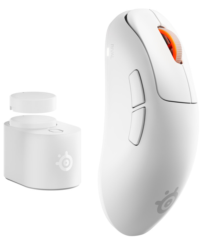SteelSeries Rival Pro WL Mini Draadloze Gaming Muis Wit samengesteld product