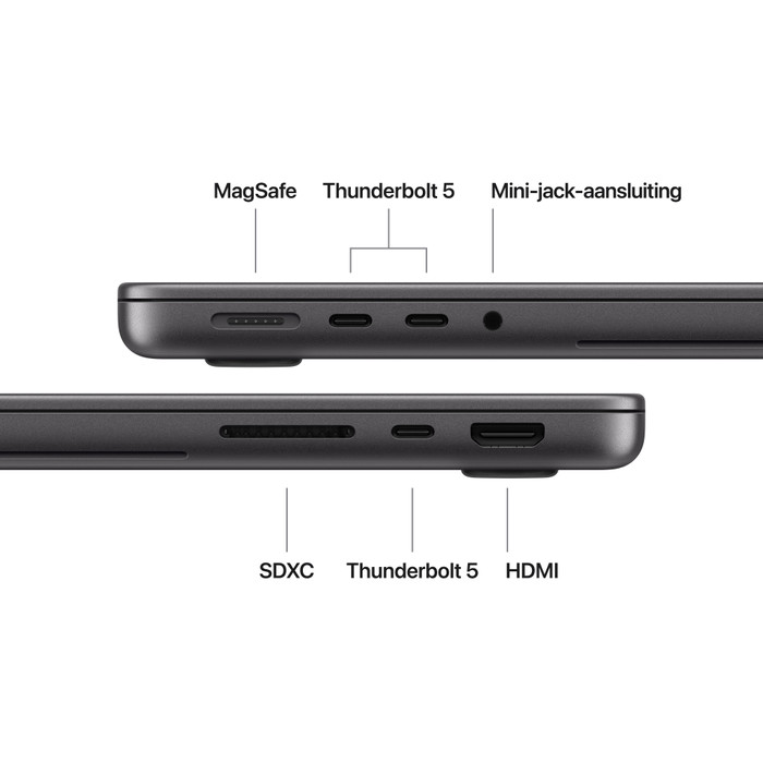 Apple MacBook Pro PROLED 14 inch M5 Max (18 CPU / 32 GPU) 36GB/2TB Zwart QWERTY visual leverancier