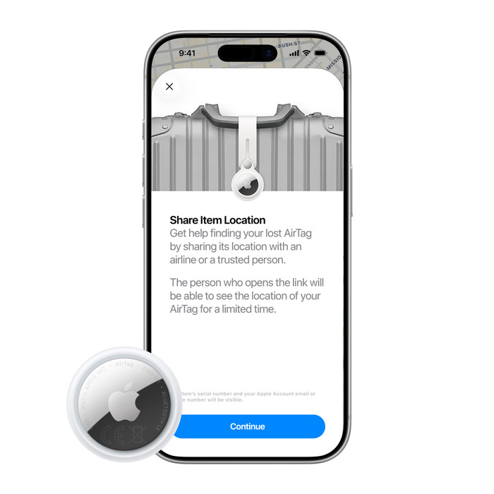 Apple AirTag 2 (1-pack) + BlueBuilt Apple AirTag Key Ring visual supplier