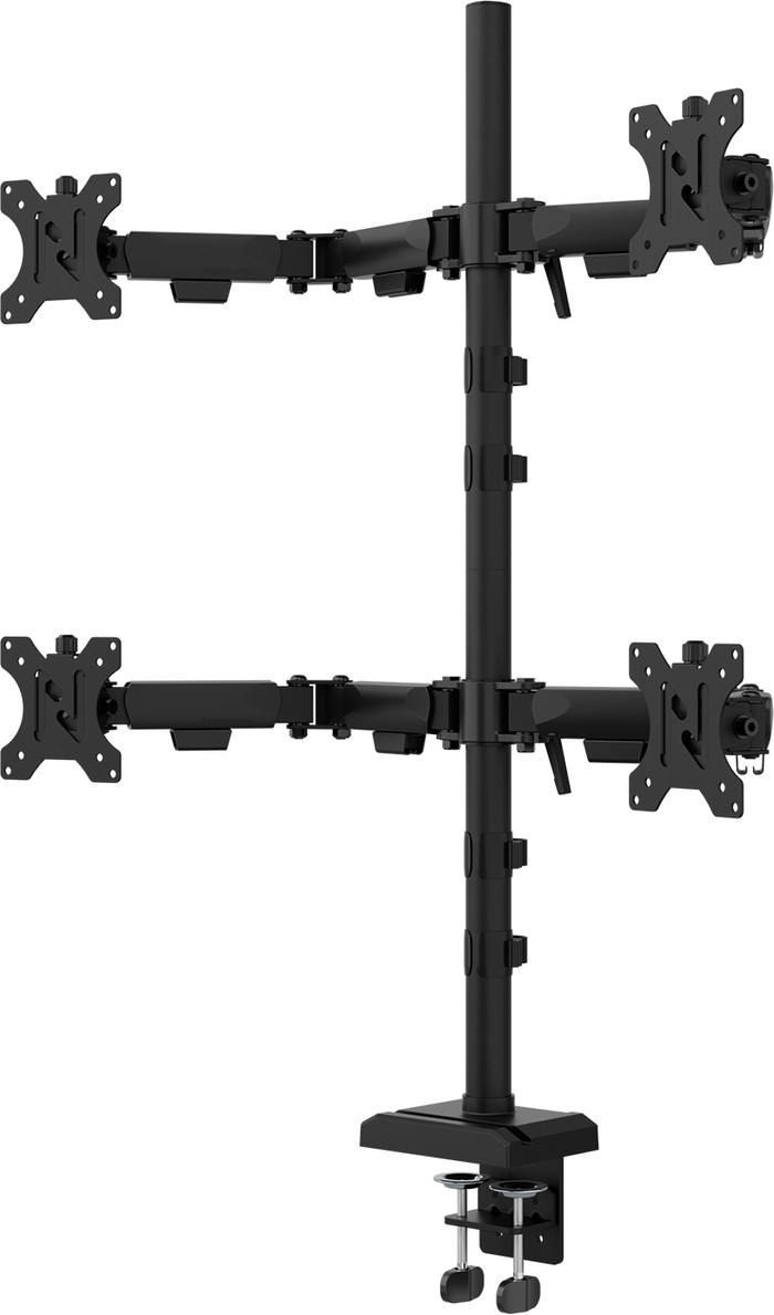 Neomounts NERO DS60-600BL2-2 Monitorarm Zwart voorkant