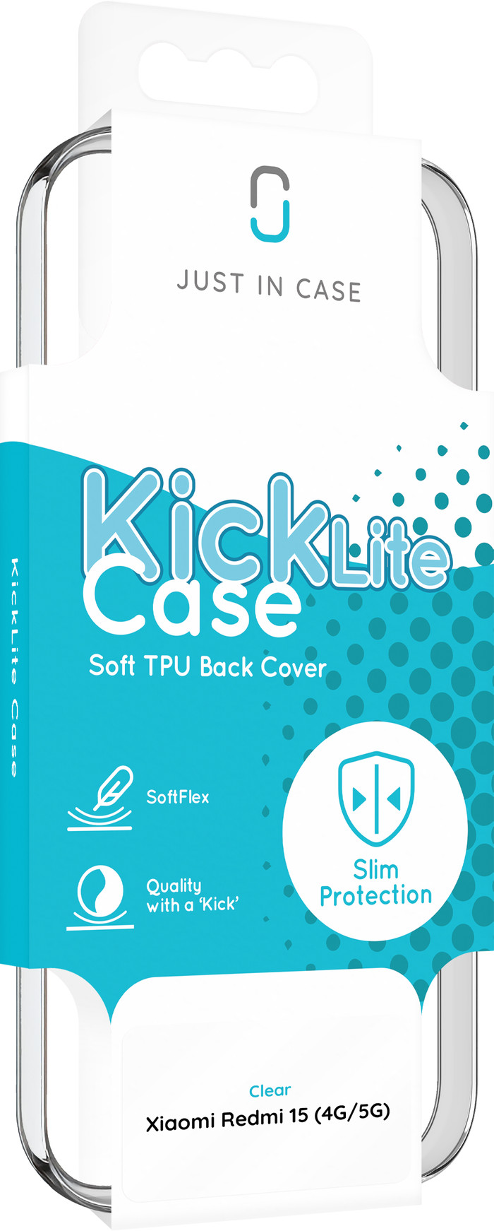 Just in Case Soft Design Xiaomi Redmi 15 Back Cover Transparant verpakking