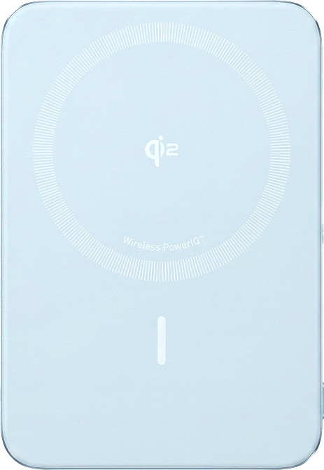 Anker Nano MagGo Draadloze Powerbank met MagSafe en Qi2 5.000 mAh Blauw bovenkant