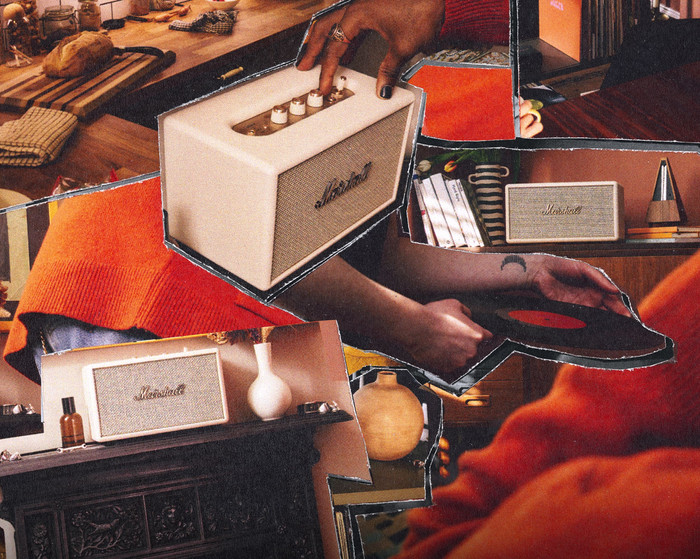 Marshall Acton IV BT Cream product in gebruik