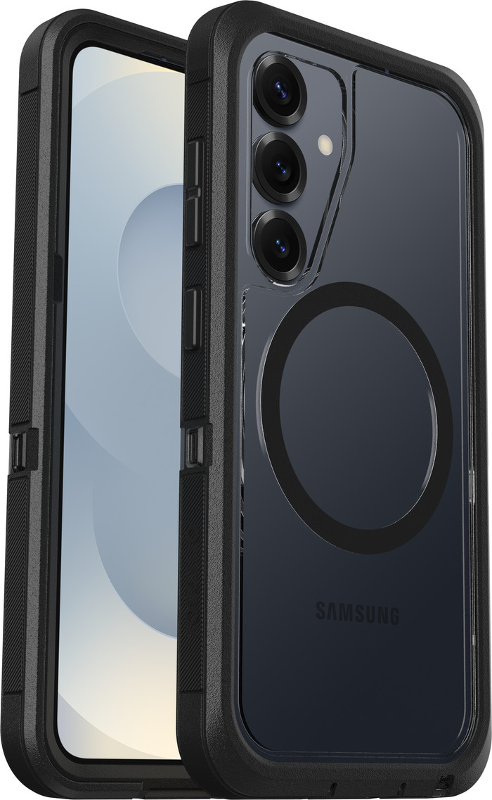 OtterBox Defender Samsung Galaxy S25 Back Cover met Magneet Transparant met Zwarte Rand visual leverancier