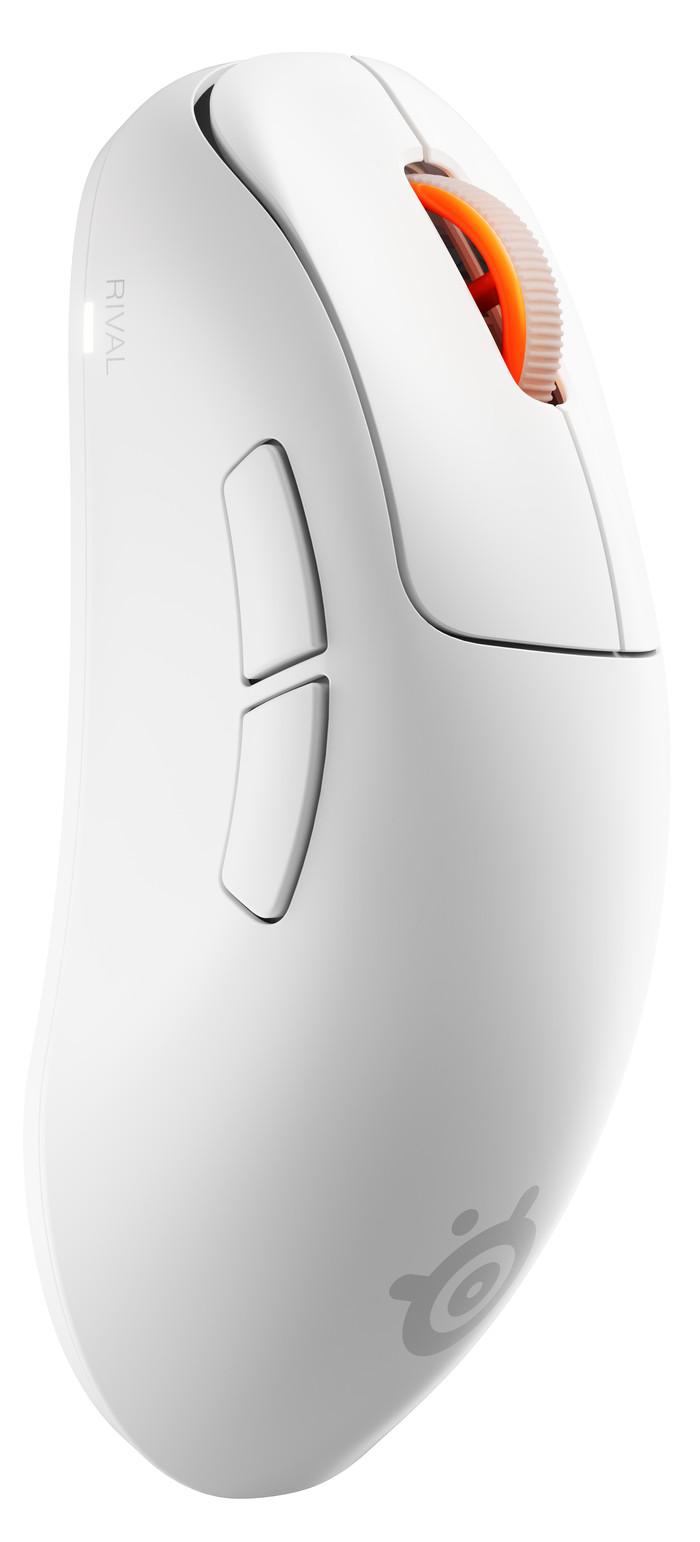 SteelSeries Rival Pro WL Mini Draadloze Gaming Muis Wit linkerkant