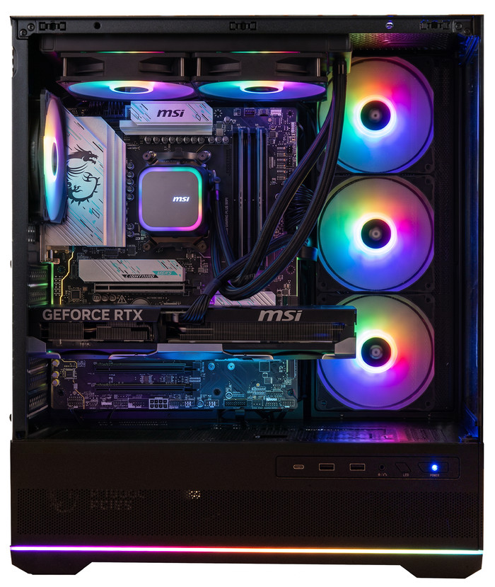 Cobalt x Powered by MSI - Tier 2 - RTX 5070 Ti - Ryzen 7 7800X3D - 32GB - 2TB SSD linkerkant