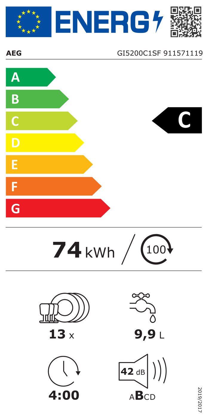 AEG GI5200C1SF 5000 energielabel