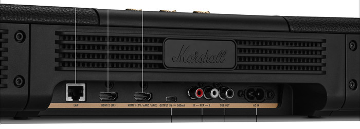 Marshall Heston 120 Zwart achterkant
