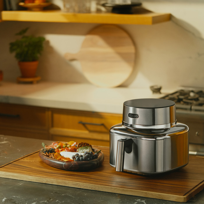 Cosori Iconic Single 6.2L RVS product in gebruik