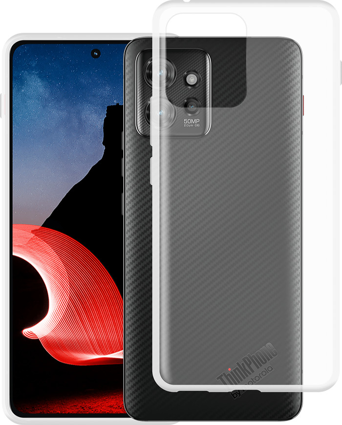 Just in Case Soft Design Motorola ThinkPhone Back Cover Transparant voorkant