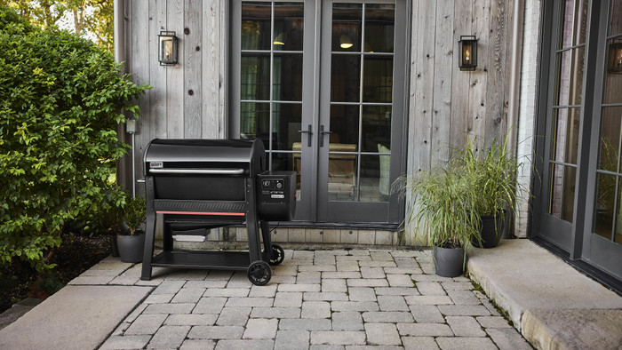 Weber Searwood XL product in gebruik