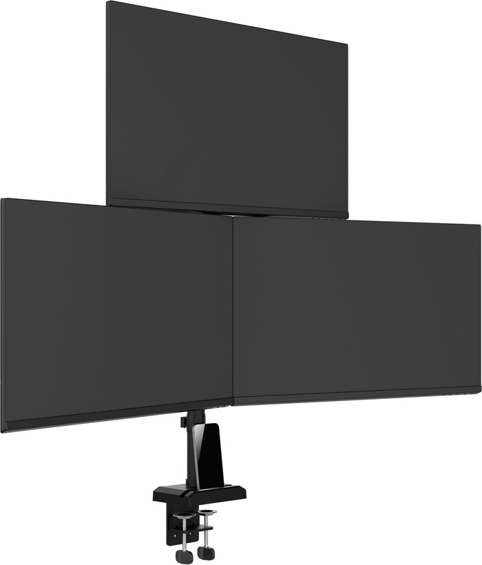 Neomounts NERO DS60-600BL2-1 Monitorarm Zwart voorkant