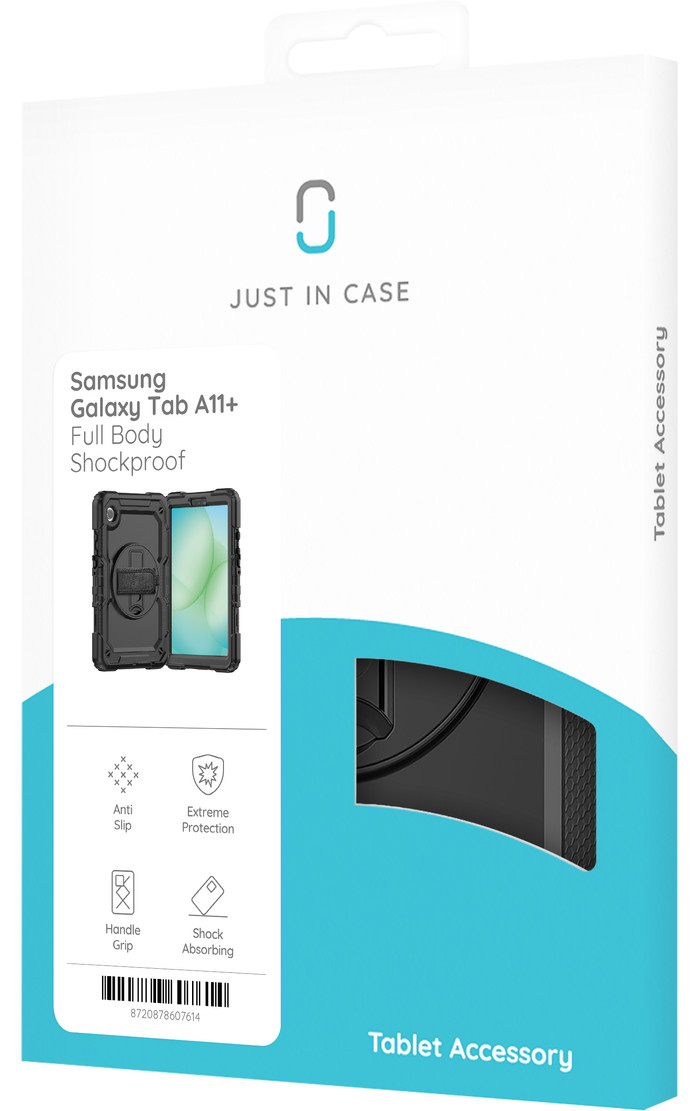 Just in Case Samsung Galaxy Tab A11 Plus Shockproof Case Zwart verpakking