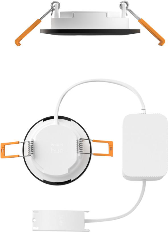 Philips Hue Recessed Spot Light Slim 3-pack - White and Color - 90mm - Black detail