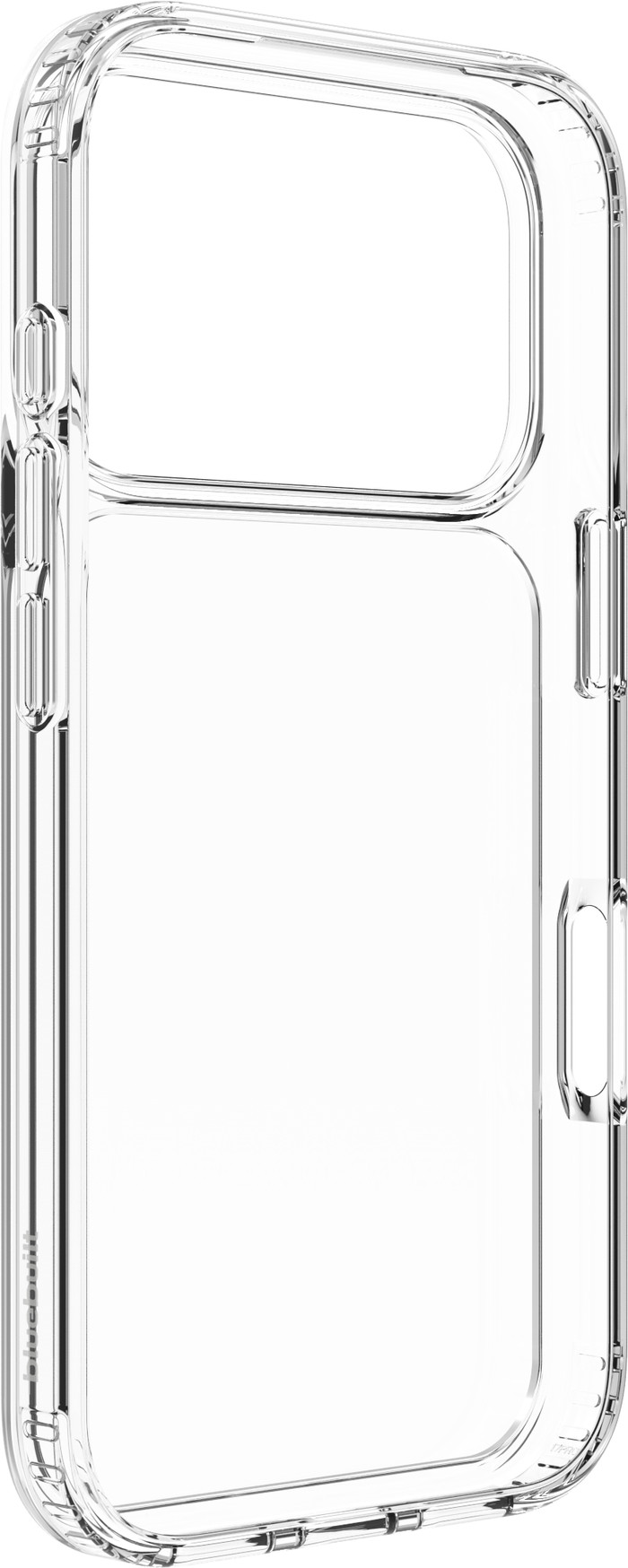 BlueBuilt Protective Back Cover iPhone 17 Pro Transparent + BlueBuilt iPhone 17 Pro Screen Protector Glass right side