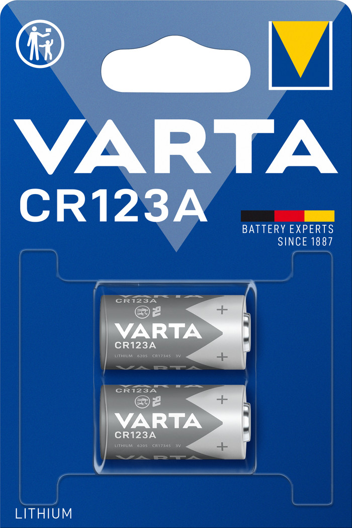 Varta Lithium Cylindrical CR123A BLI 2 stuks Main Image