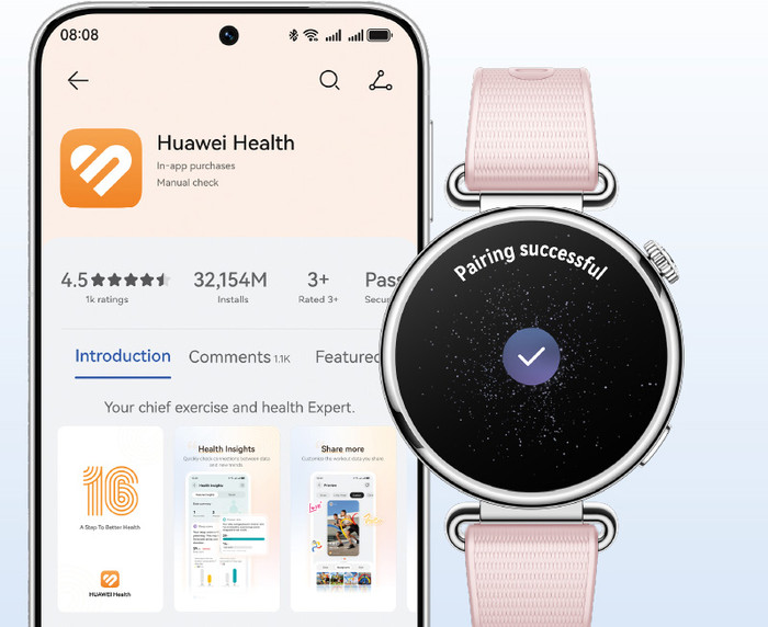 Huawei Watch GT 7 41 mm Roze detail