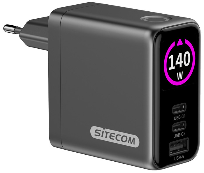 Sitecom 140W GaN Oplader met led scherm Main Image
