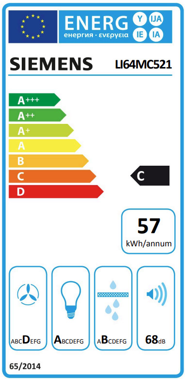 Siemens LI64MC521 energielabel