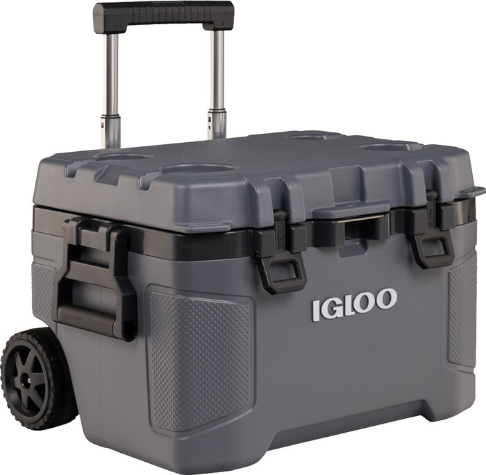 Igloo Trailmate 52 QT Carbonite Roller Cooler front