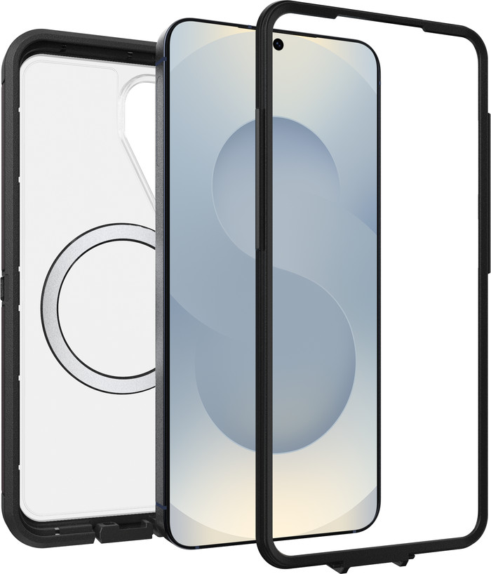 Otterbox Defender Samsung Galaxy S26 Back Cover met Magneet Transparant Zwarte Rand voorkant