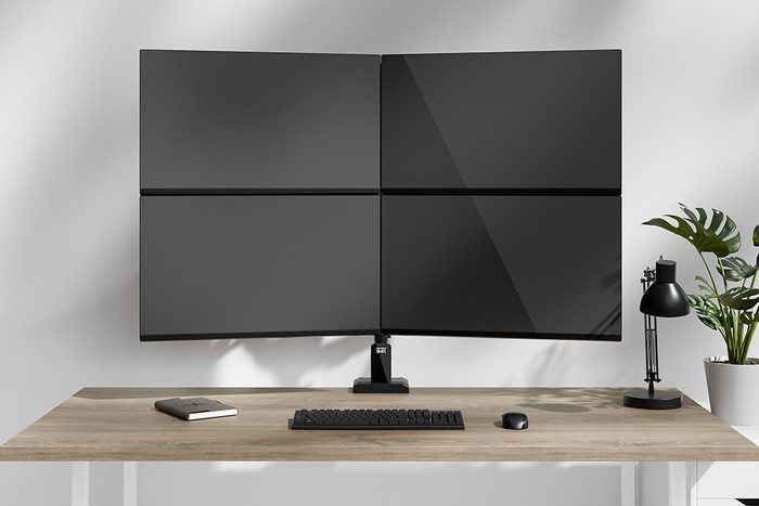 Neomounts NERO DS60-600BL2-2 Monitorarm Zwart visual leverancier