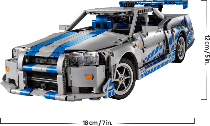 LEGO Technic 2 Fast 2 Furious Nissan Skyline GT-R (R34) auto 42210 detail