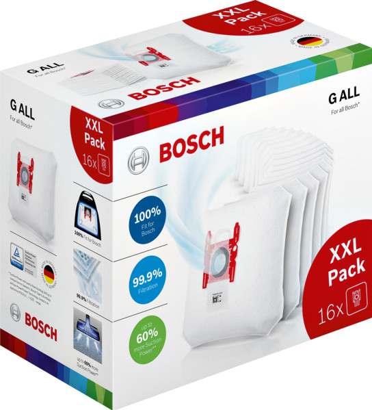 Bosch BBZ16GALL stofzuigerzak (16 stuks) verpakking