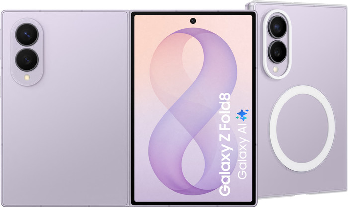 Samsung Galaxy Z Fold 8 256GB Lila 5G + Samsung Back Cover met Magneet Transparant Main Image