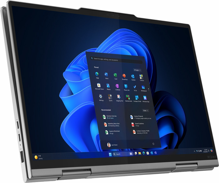 Lenovo ThinkPad X1 2-in-1 G10 (Intel) Copilot+ PC - 21NU003MMH QWERTY bovenkant