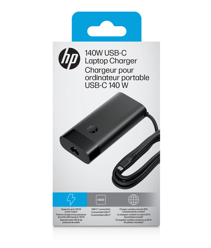 HP 140W USB-C Laptop Charger EURO packaging