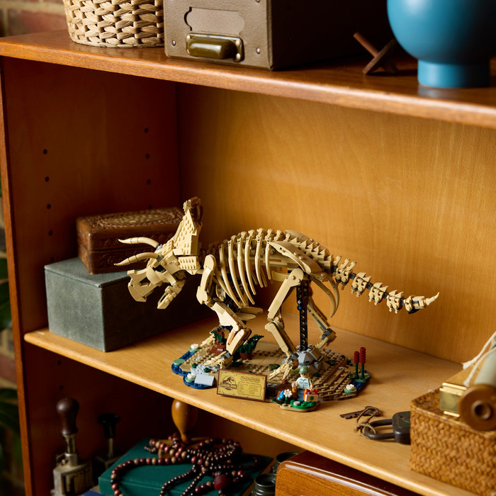 LEGO Jurassic World Dinosaurusfossielen: Triceratops 77985 product in gebruik