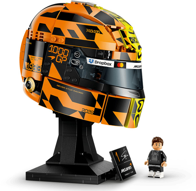 LEGO Editions McLaren Mastercard F1 Team Helmet from Lando Norris 43023 left side