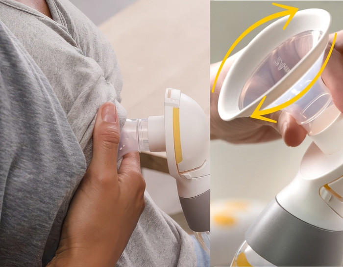 Medela Freestyle Mini Classic Double product in gebruik