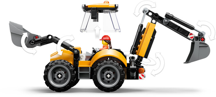 LEGO City Yellow Backhoe Loader 60480 product in use