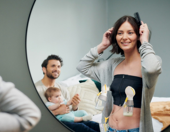 Medela Freestyle Mini Classic Double product in gebruik