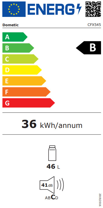 Dometic CFX5 45 energy label
