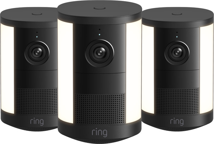 Ring Spotlight Camera 2e Generatie Batterij Zwart 3-Pack Main Image