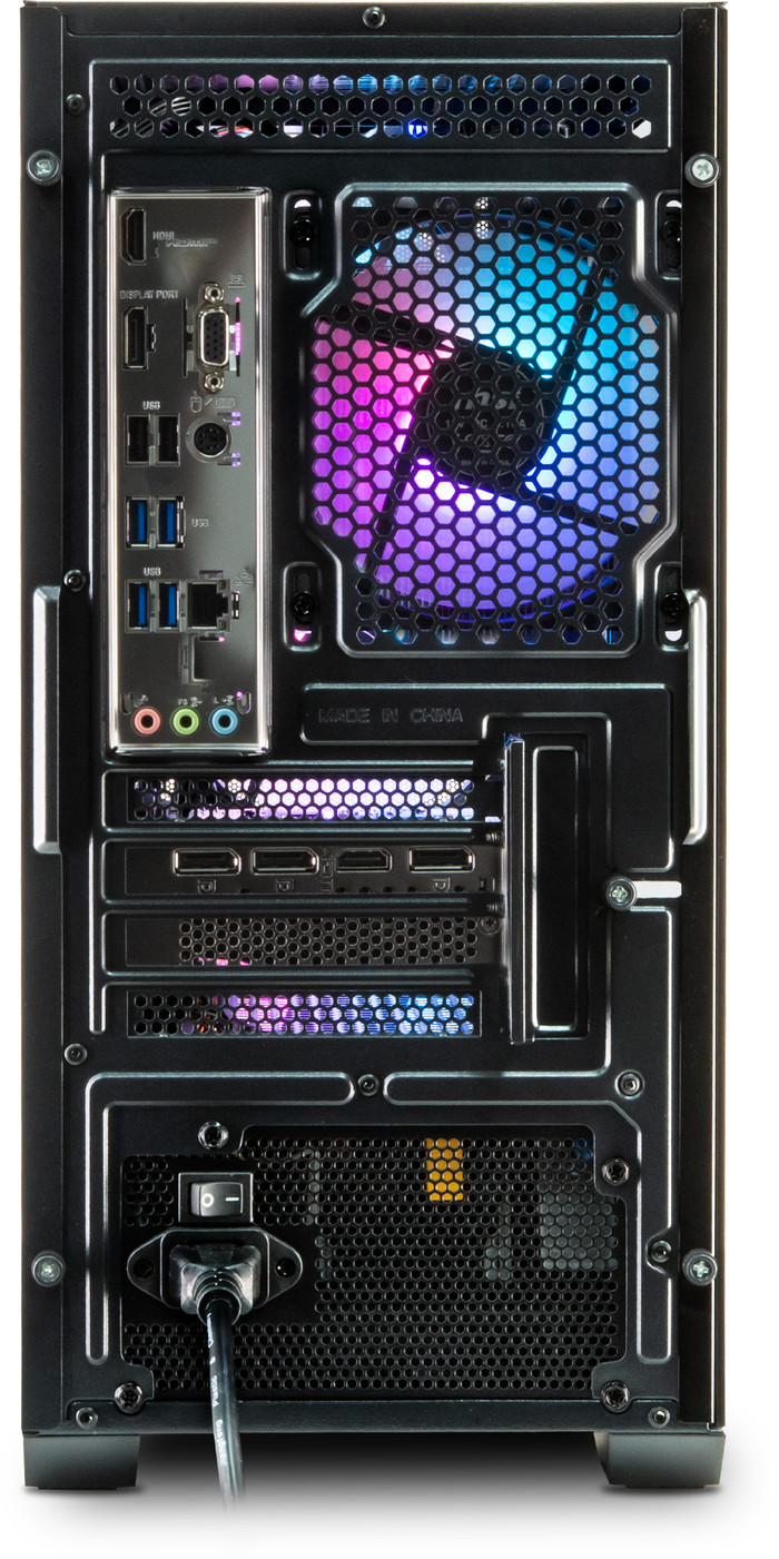 Cobalt x Powered by MSI - Tier 1 - RTX 5060 - Ryzen 7 5700X - 16GB - 1TB SSD achterkant