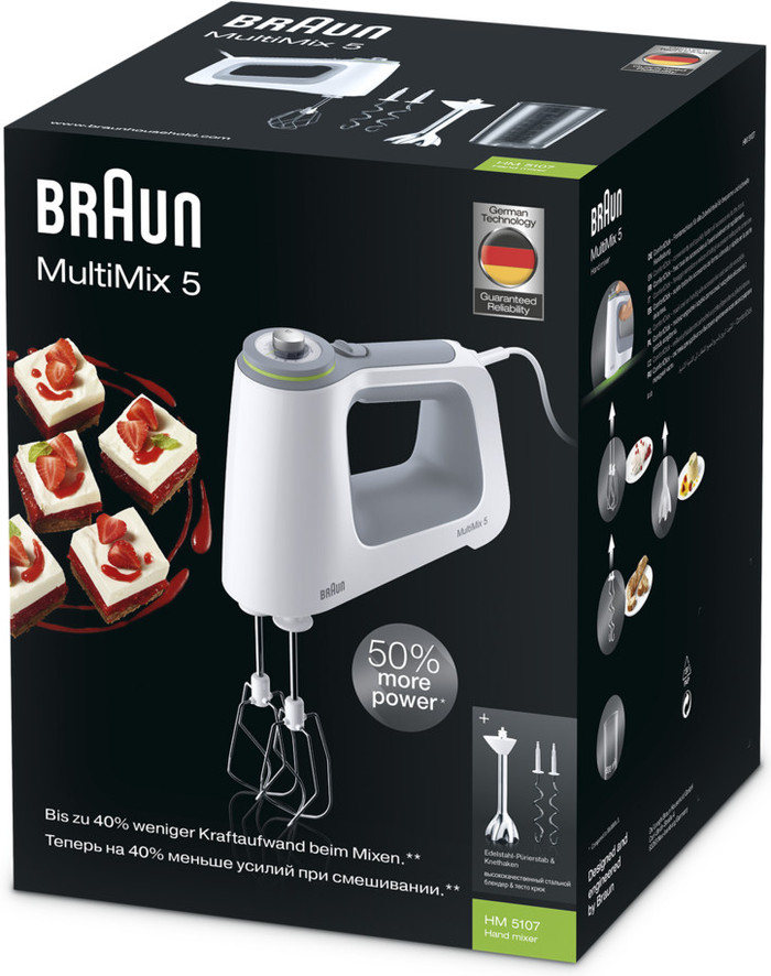 Braun MultiMix 5 HM5107WH Wit product in gebruik