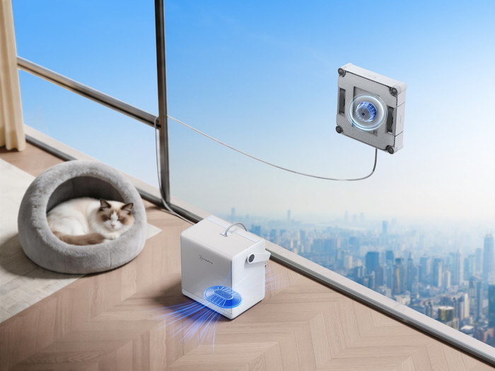 Ecovacs WINBOT W2S Pro Omni product in gebruik